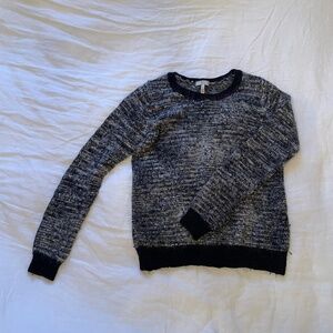 Joie Black and White Wool Blend Sweater, Medium